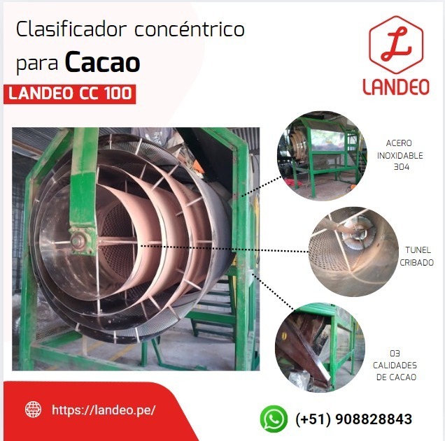 clasificadora concéntrico para cacao Landeo cc 100